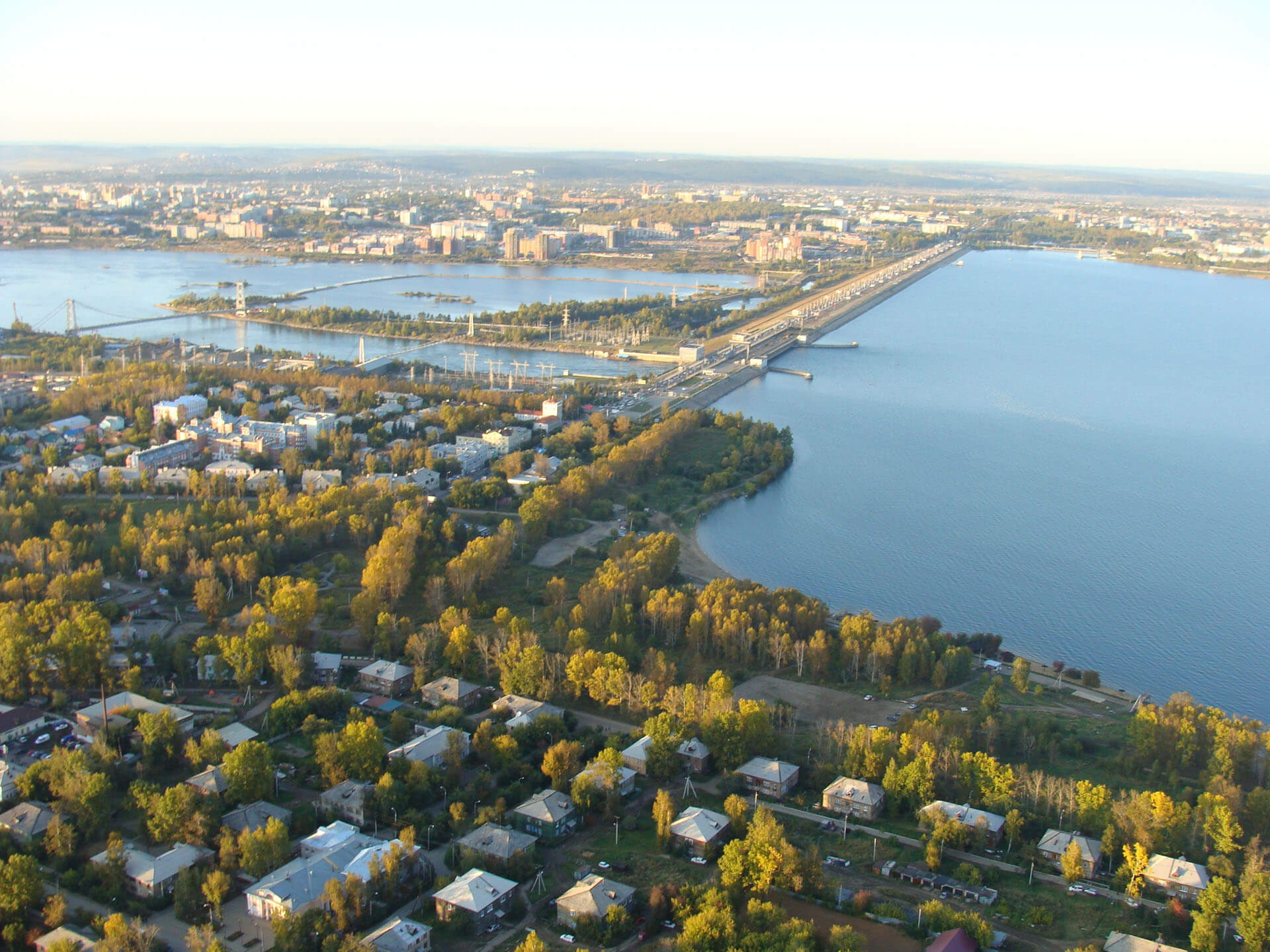 Полёт на мотопараплане над городом