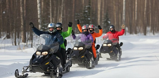Катание на снегоходах